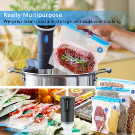 MOMODA freezer-safe reusable bags demonstrated for frozen meals