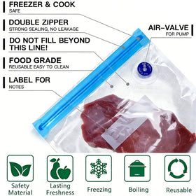 MOMODA freezer-safe sous vide bags protect flavors and nutrients for later use.