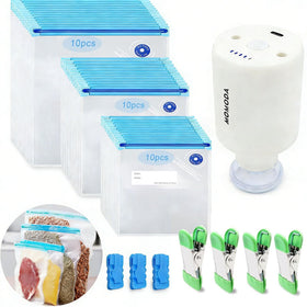 MOMODA sous vide bags complete set for versatile meal prep and storage.