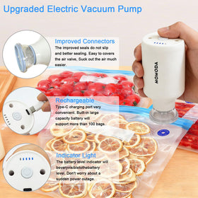 MOMODA upgraded electric vacuum pump for quick air removal.