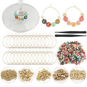 MOMOTONX DIY wine glass charms kit for easy party labeling and decor