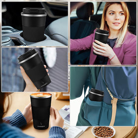 MOMSIV travel mug ideal for car, home, and outdoor use.