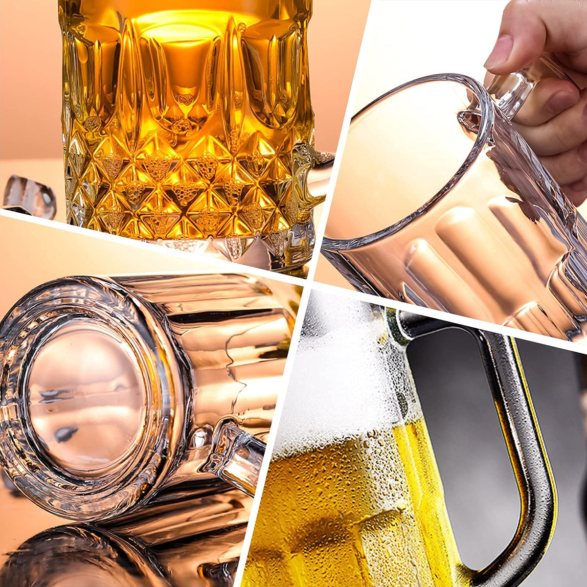 Momugs gift idea for beer lovers with two clear steins