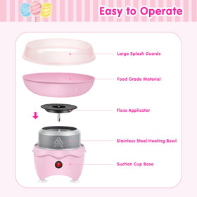 Momull cotton candy machine compact design on a kitchen counter for home use.