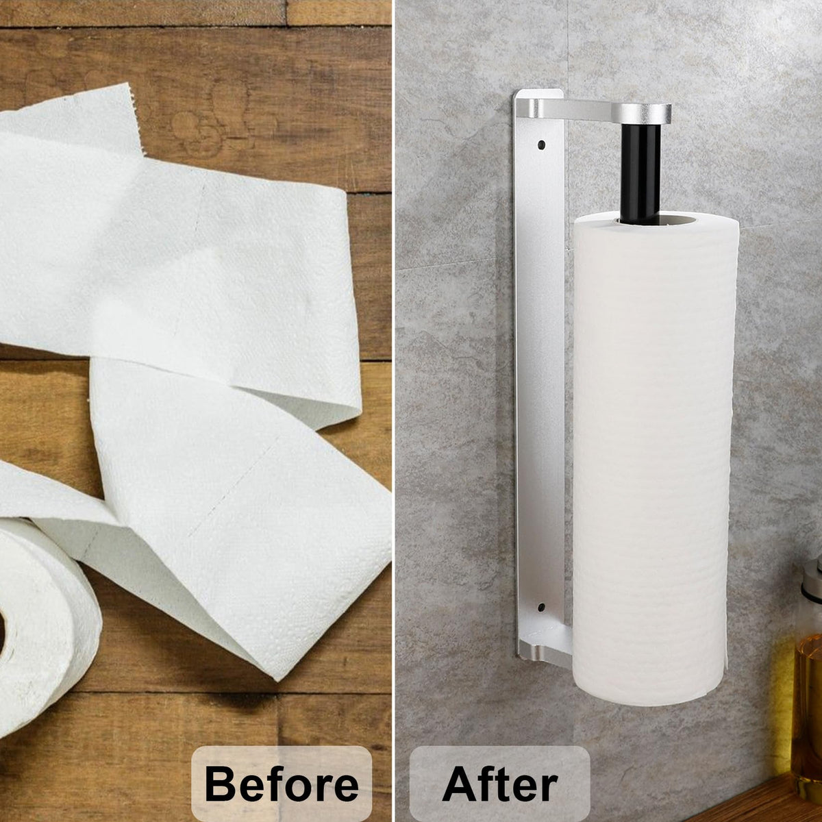 MONEER aluminum alloy towel holder offers rust-proof durability for kitchen or bathroom