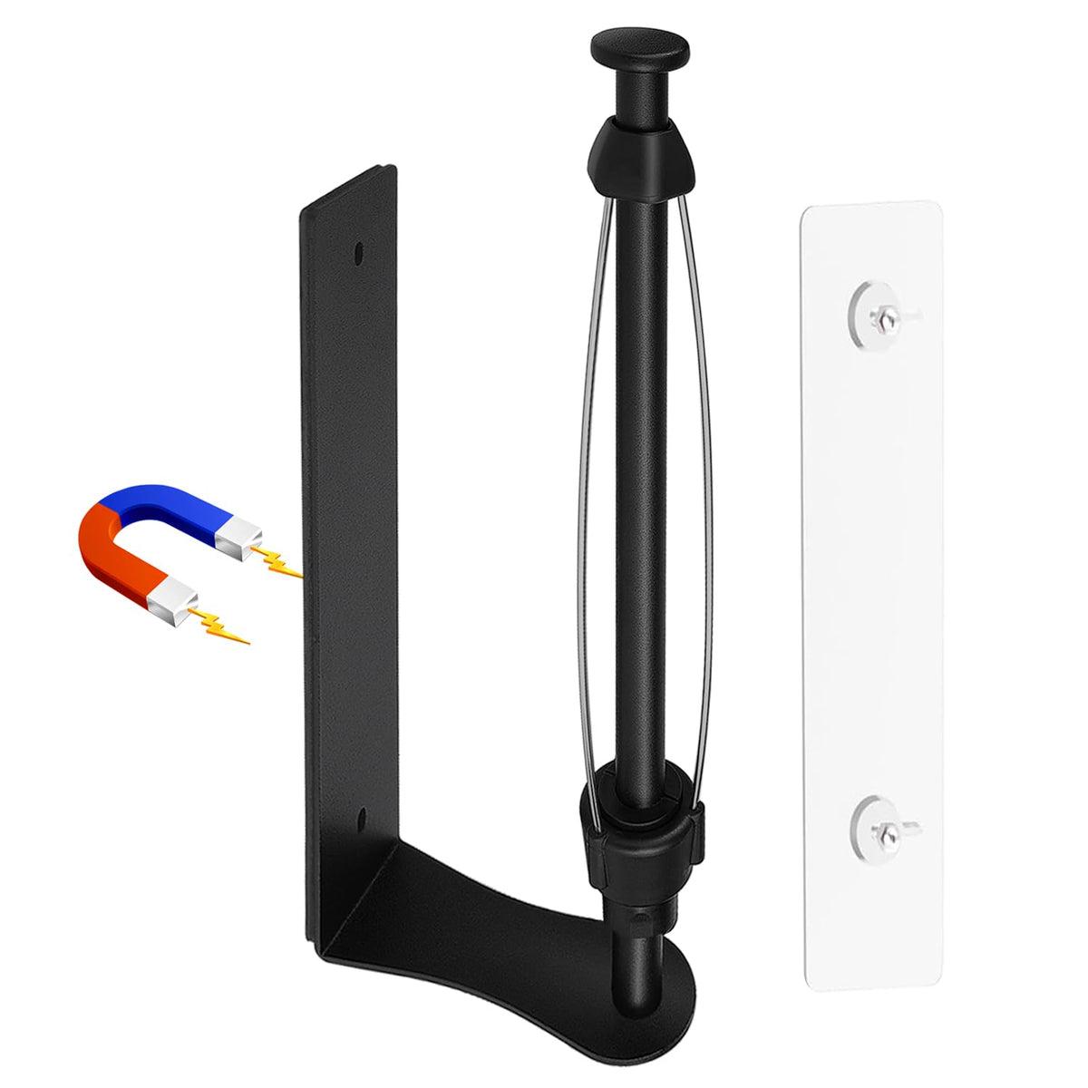 MONEER magnetic paper towel holder on fridge base for secure hands-free access.
