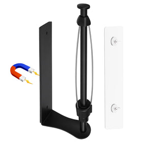 MONEER magnetic paper towel holder on fridge base for secure hands-free access.