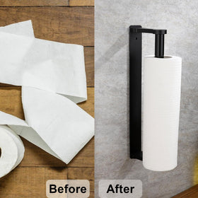MONEER square-profile kitchen towel holder adds modern style.