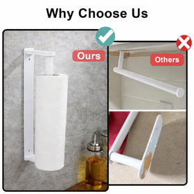 MONEER white finish towel holder suits kitchens, bathrooms, and living spaces.