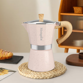 Mongdio easy-clean moka pot pink for quick maintenance.