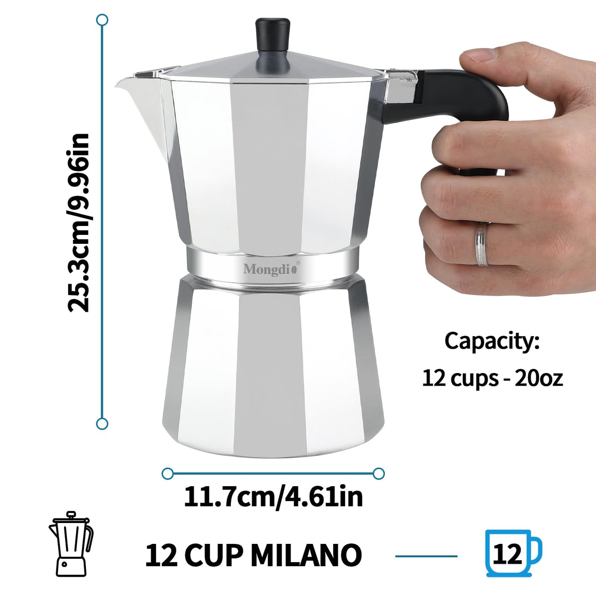 Easy pour spout and simple cleaning on Mongdio stovetop pot