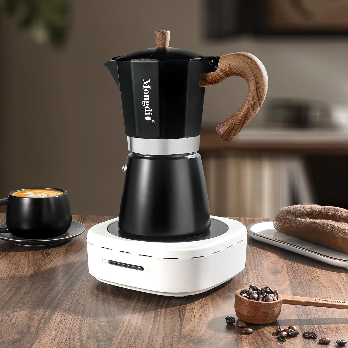Mongdio espresso cup setup — aroma and crema with every cup.