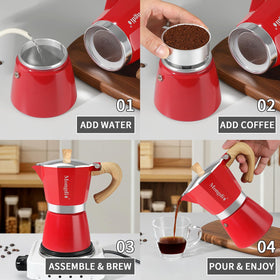 Mongdio espresso filter and base assembly for fast, consistent brewing