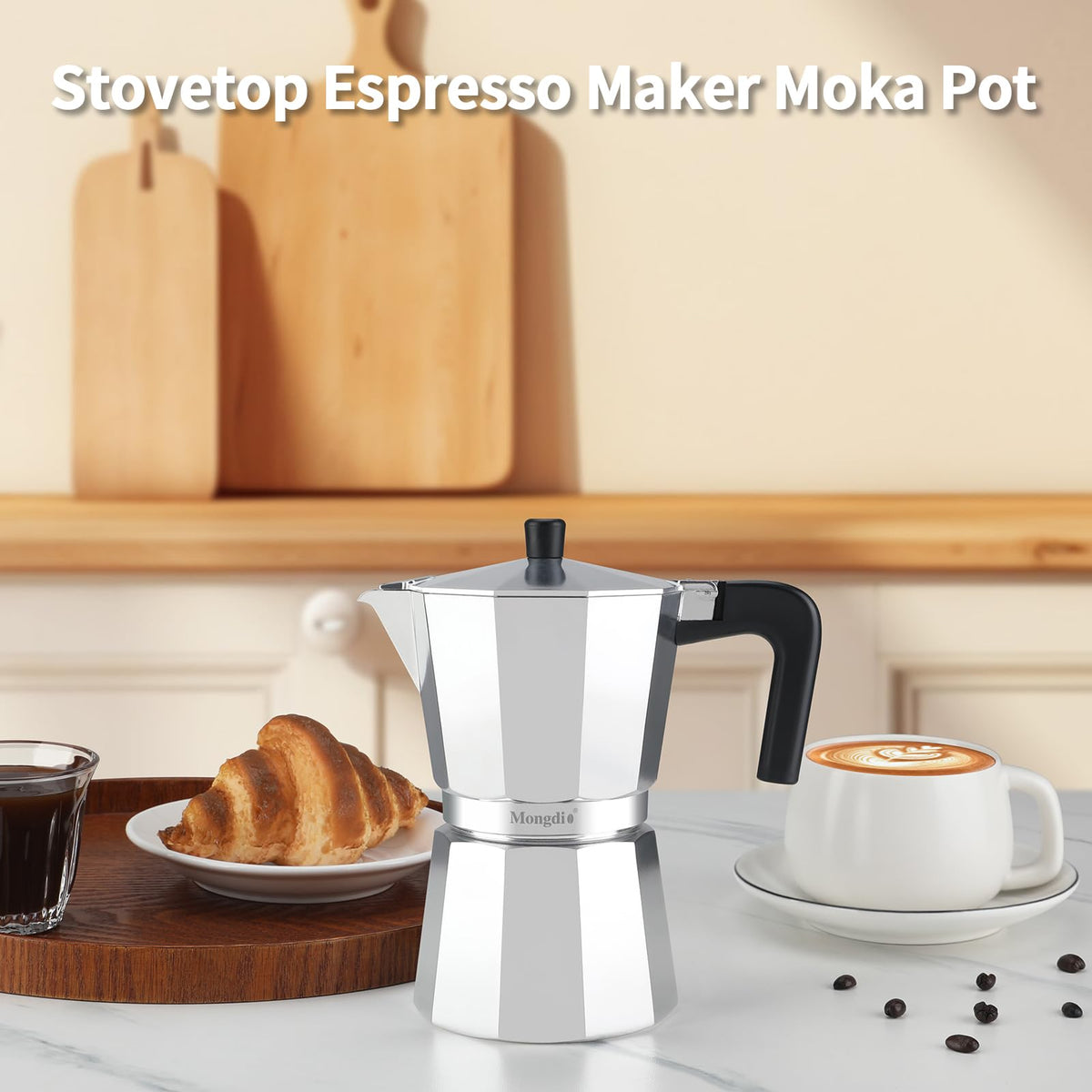 Mongdio gift idea stovetop espresso maker for coffee lovers