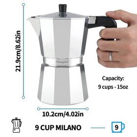 Mongdio pouring spout espresso shows clean pouring and minimal drips.
