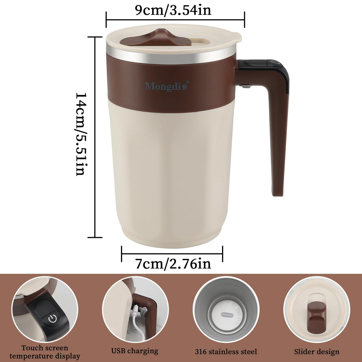 Mongdio spill-proof design keeps drinks contained while mixing