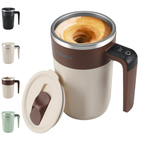 Mongdio self-stirring mug with temperature display for safer sipping