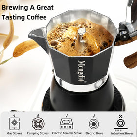 Mongdio lid and spout design enables precise, drip‑free serving.