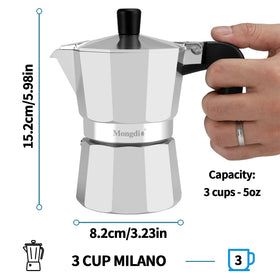Mongdio stovetop espresso pot steam release during extraction