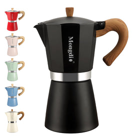 Mongdio stovetop espresso pot — quick, rich brew at home.