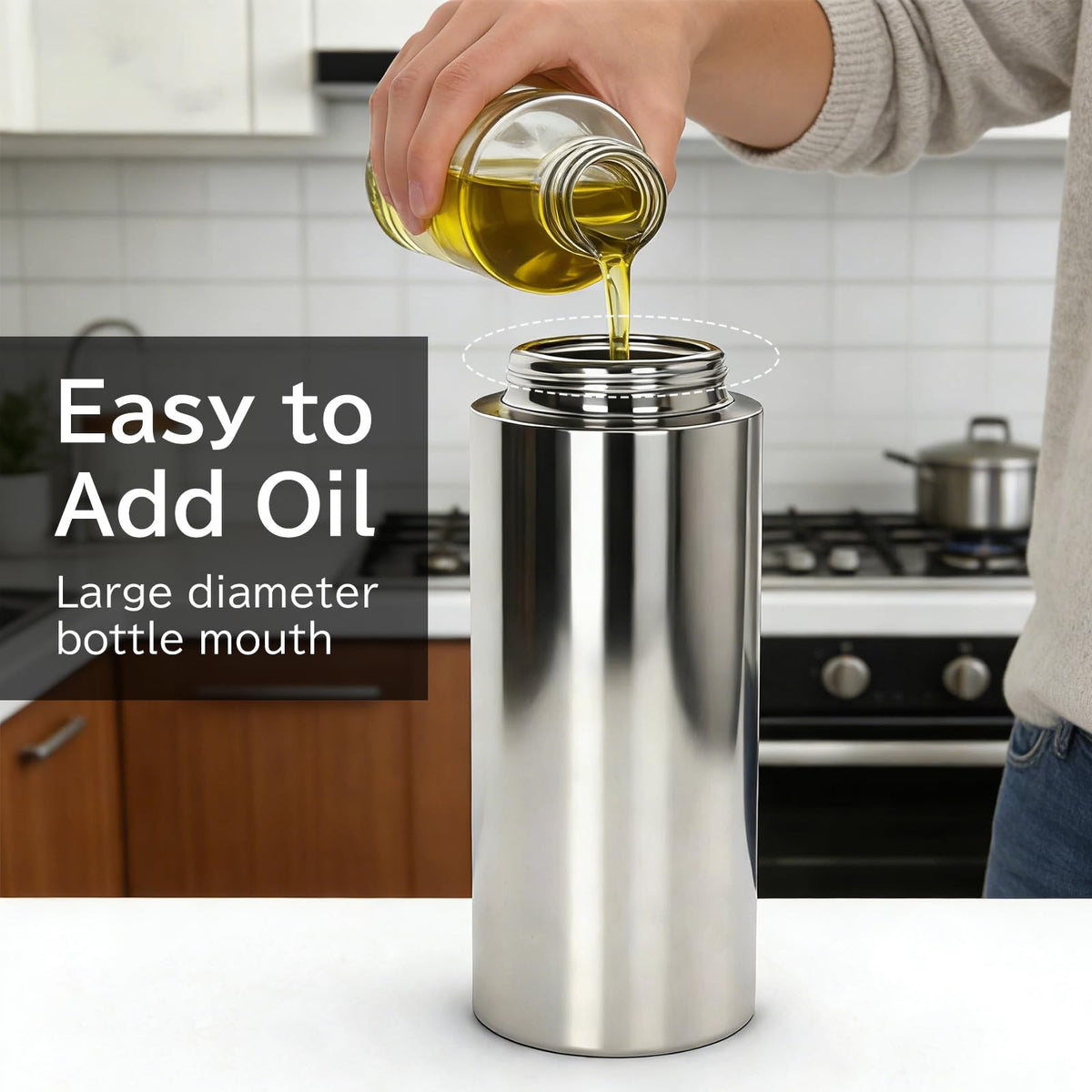 Moniko olive oil sprayer nozzle delivers even mist for controlled cooking.