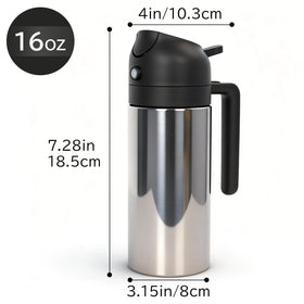 Moniko wide-mouth refill opening for quick, spill-free filling.