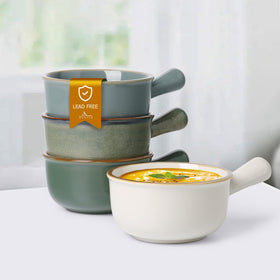 MONITO 14oz French Onion Soup Bowl with Handle for easy serving.