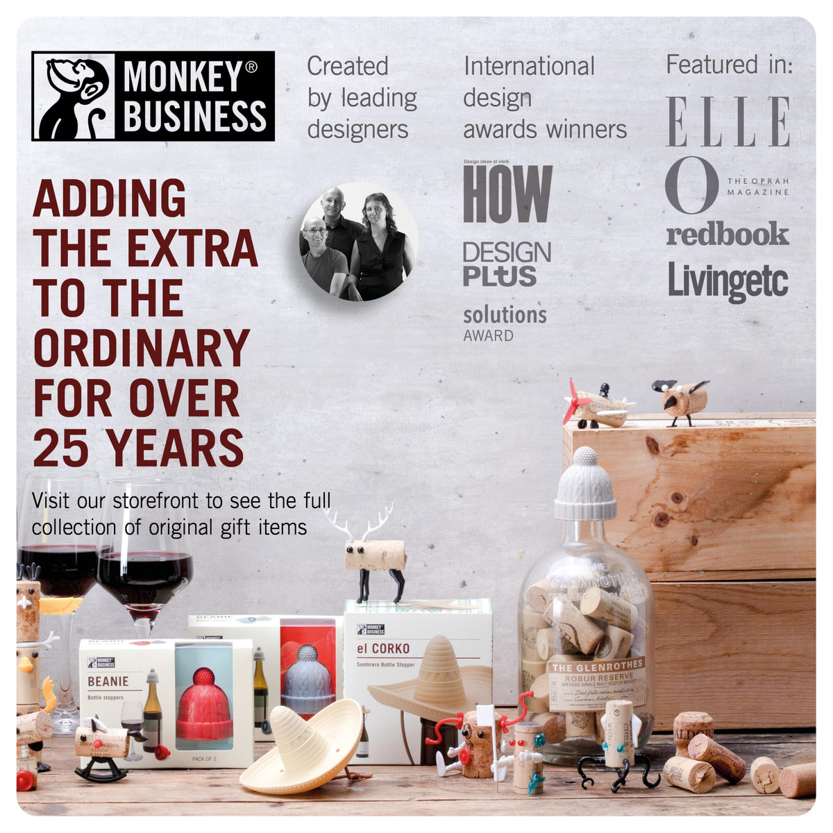 Monkey Business Howdy bar cart accessory brings whimsy to entertaining.