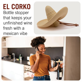 Monkey Business silicone wine stopper flexible and dishwasher-safe for easy use