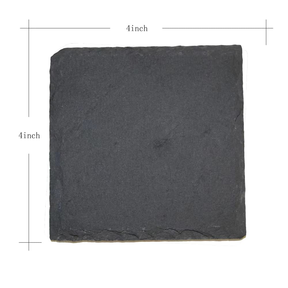 MONKEY SUN rough-edge slate coaster shows authentic texture for DIY projects.