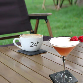 MONKEY SUN scratch-resistant slate coaster protects surfaces during gatherings.