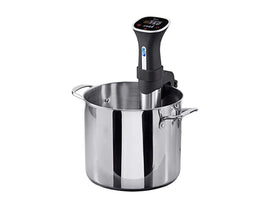 Dishwasher-safe parts of Monoprice sous vide immersion cooker for quick cleanup
