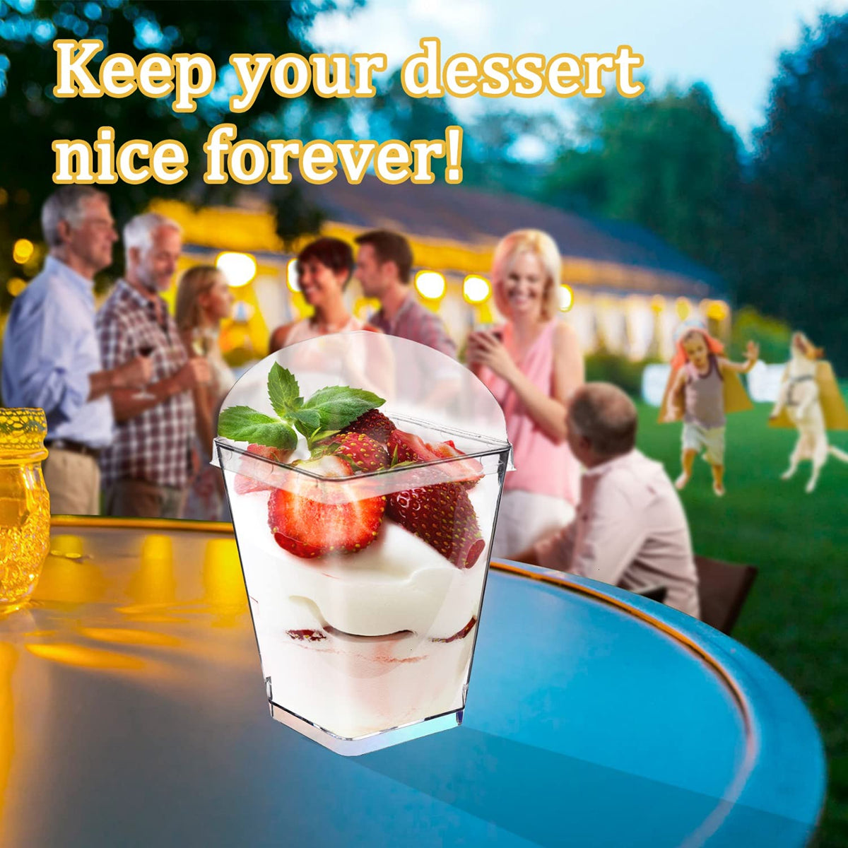 Food-grade PS material Monrocco cups ensure safe dessert service