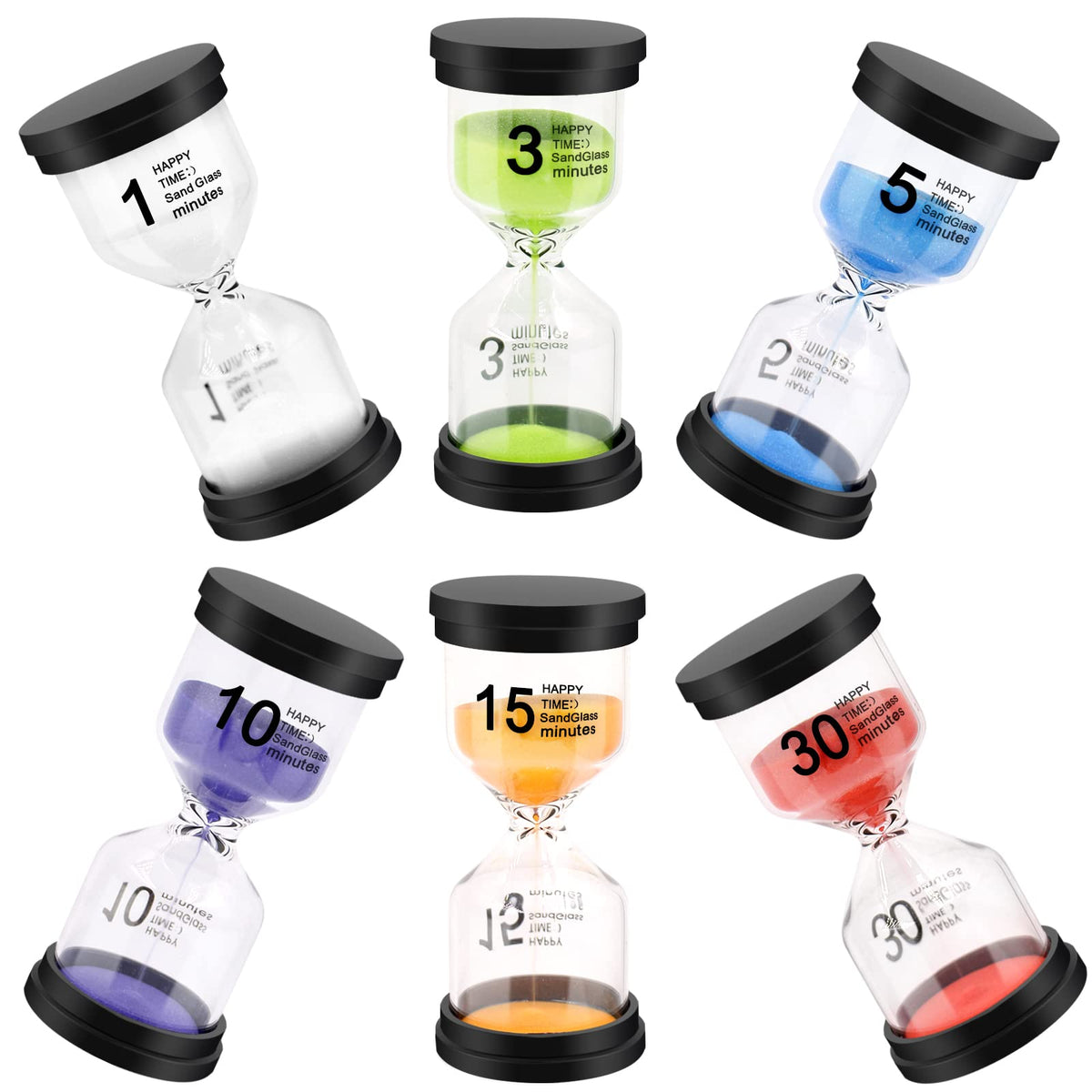 Monsin 1-minute multicolor sand timer for quick focus and classroom use.