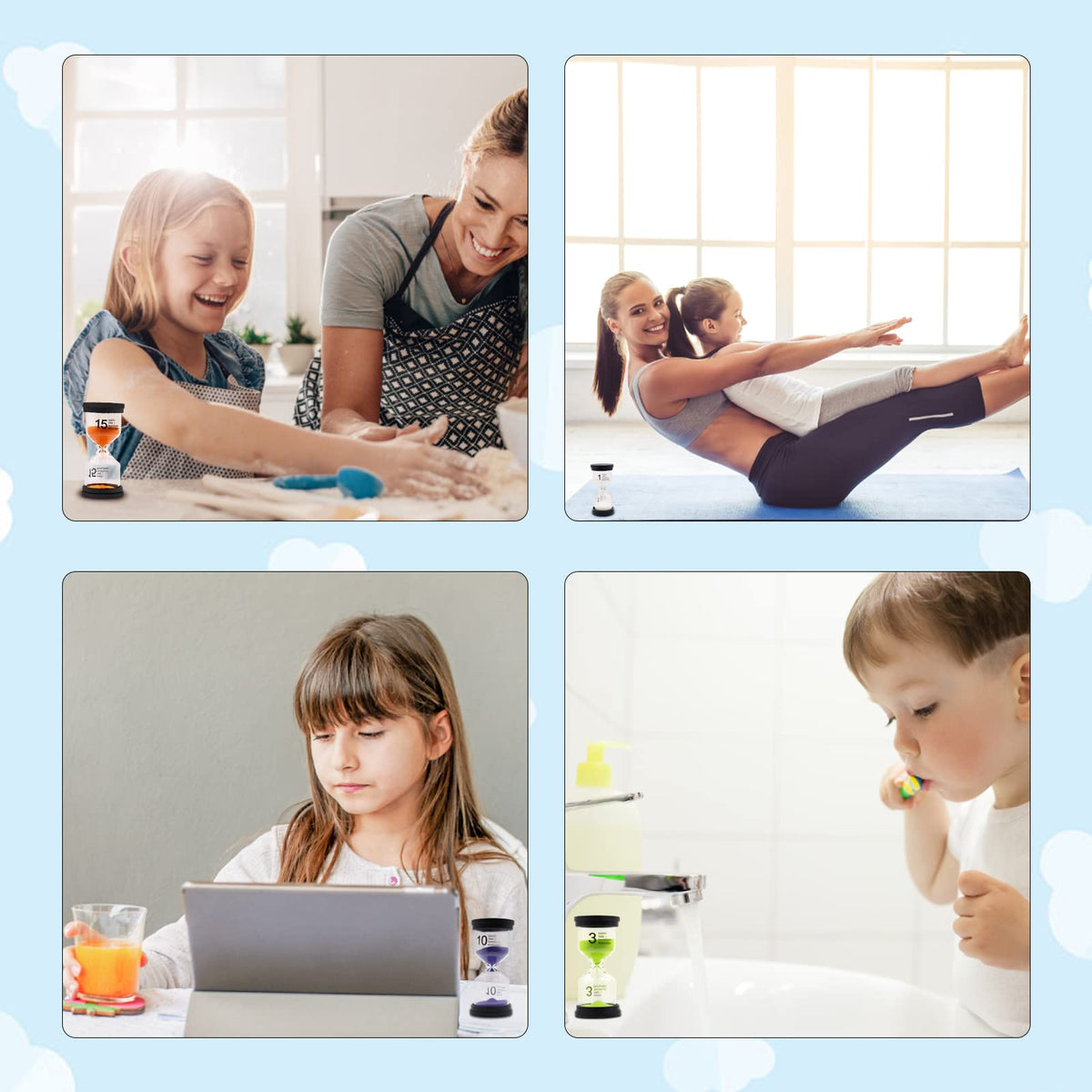 Monsin 30-minute multicolor sand timer tracks longer sessions and lesson intervals.