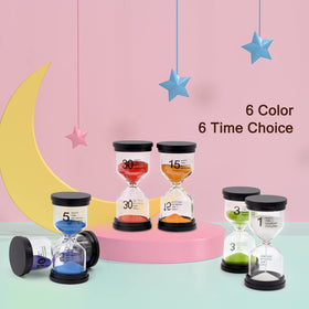 Monsin 5-minute multicolor sand timer aids timed reading and game turns.
