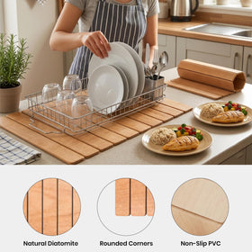 Monster Mat diatomaceous-earth stone drying mat dries quickly and reduces moisture