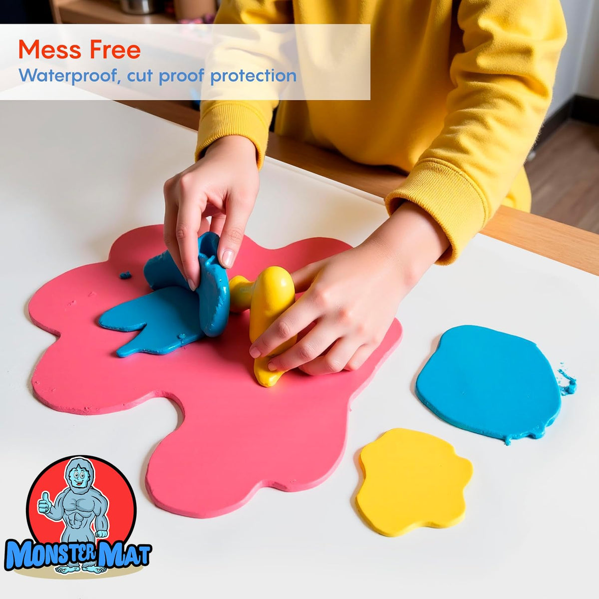 MonsterMat flexible-craft-mat supports quilting and fabric cutting with a smooth surface.