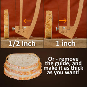 MonteHerra bread slicer with 1-inch guide for larger slices
