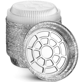 MontoPack 9-inch round foil pan with lid for easy bake-and-serve meals.