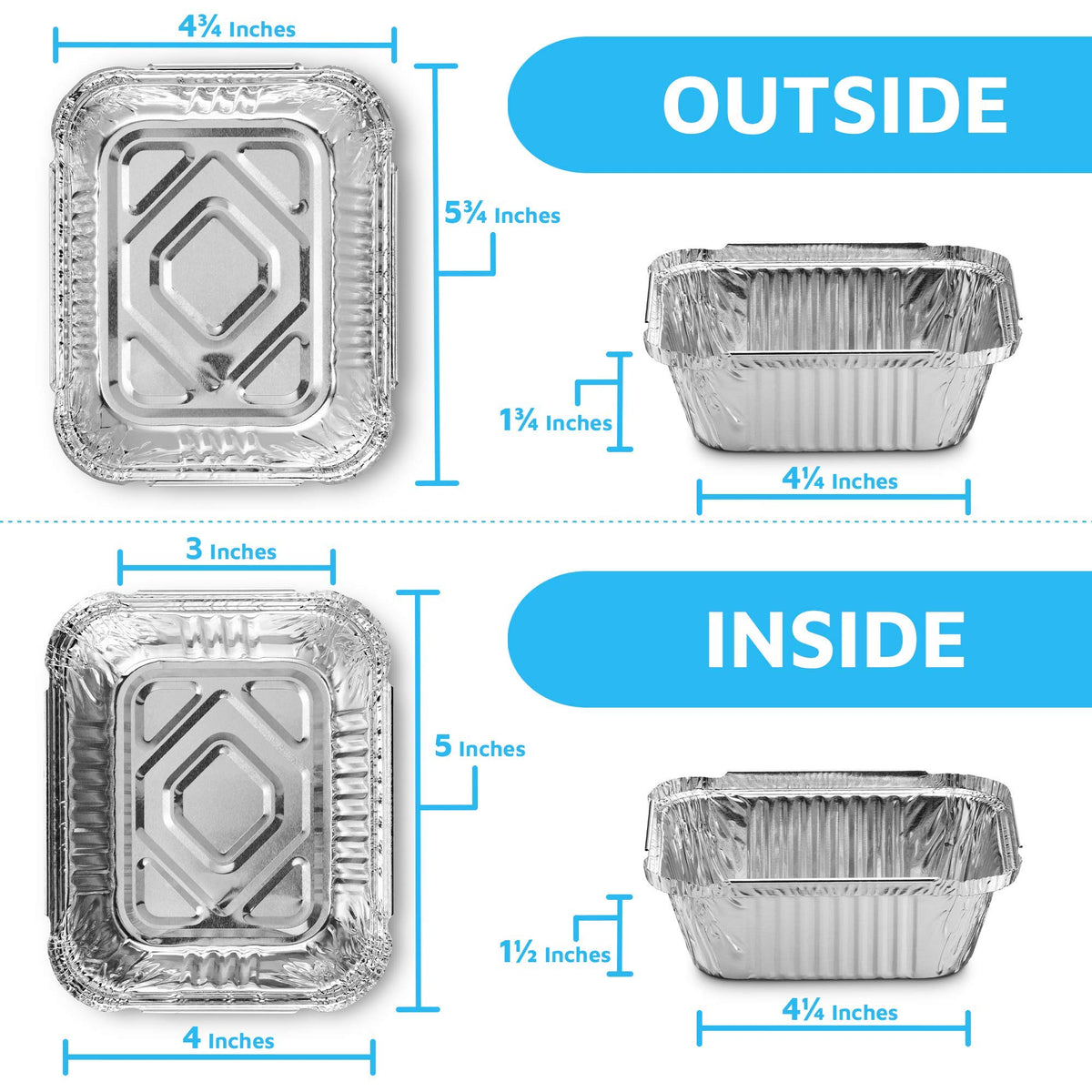 MontoPack aluminum foil pans feature a deep design to minimize spills during delivery.