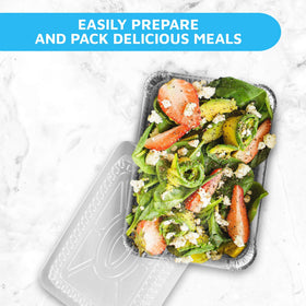 MontoPack clear lid resting on pan for easy transfer