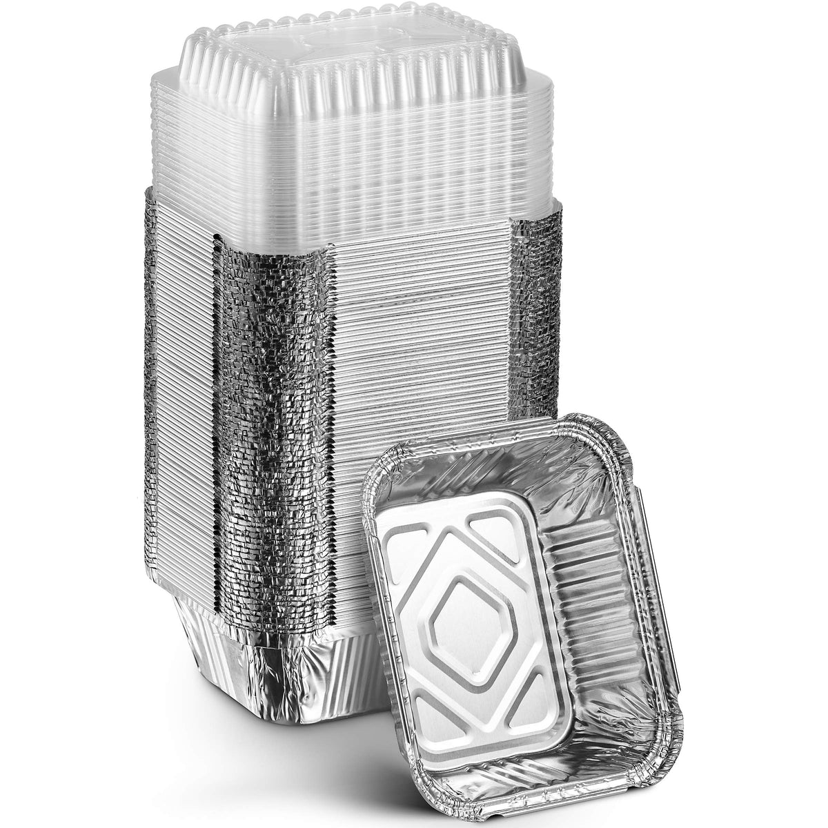 MontoPack disposable takeout pans with clear lids for organized meal prep and easy serving