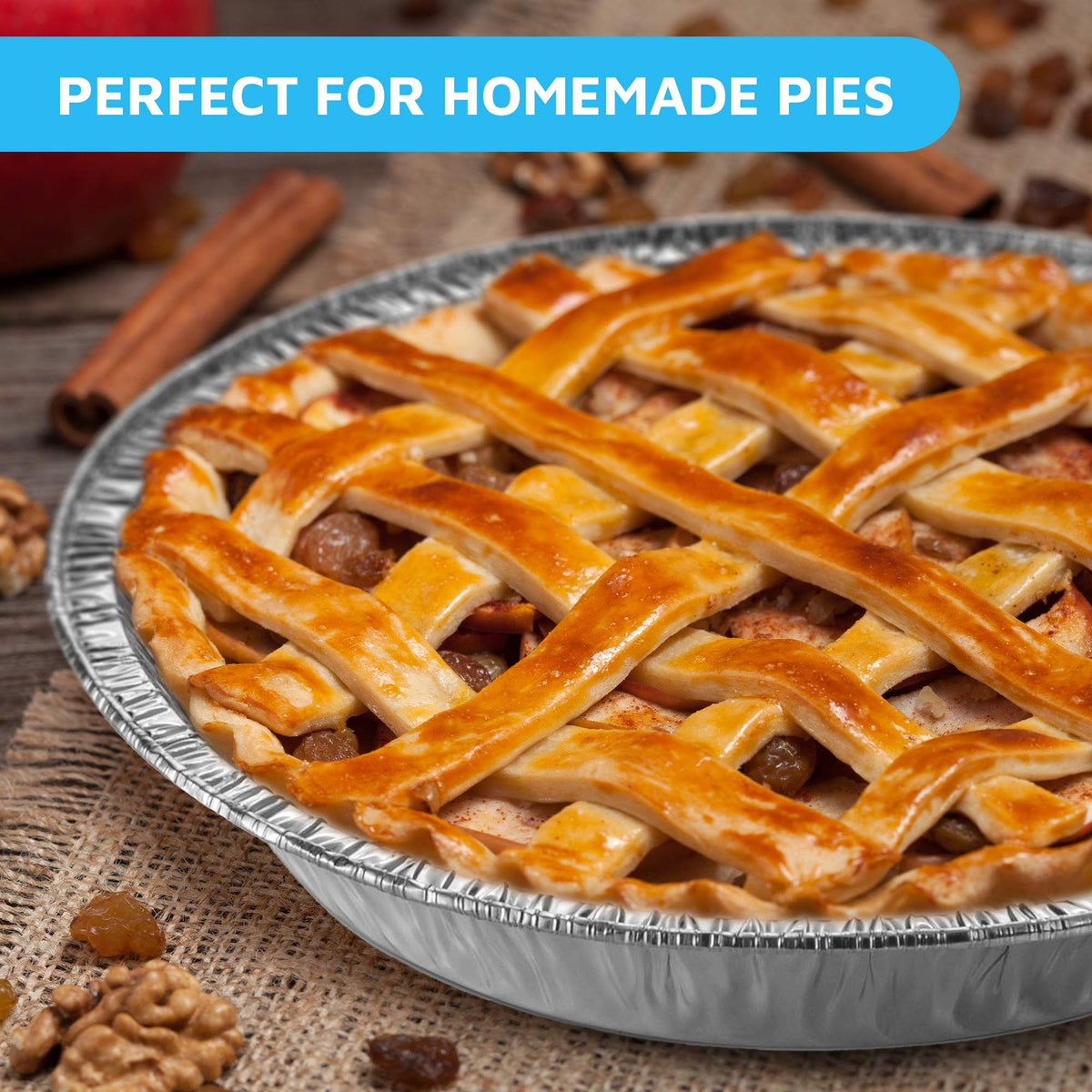 MontoPack stackable pie tins simplify storage and transport.