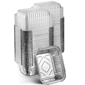 MontoPack takeout pans with clear lids for organized meals and easy transport.