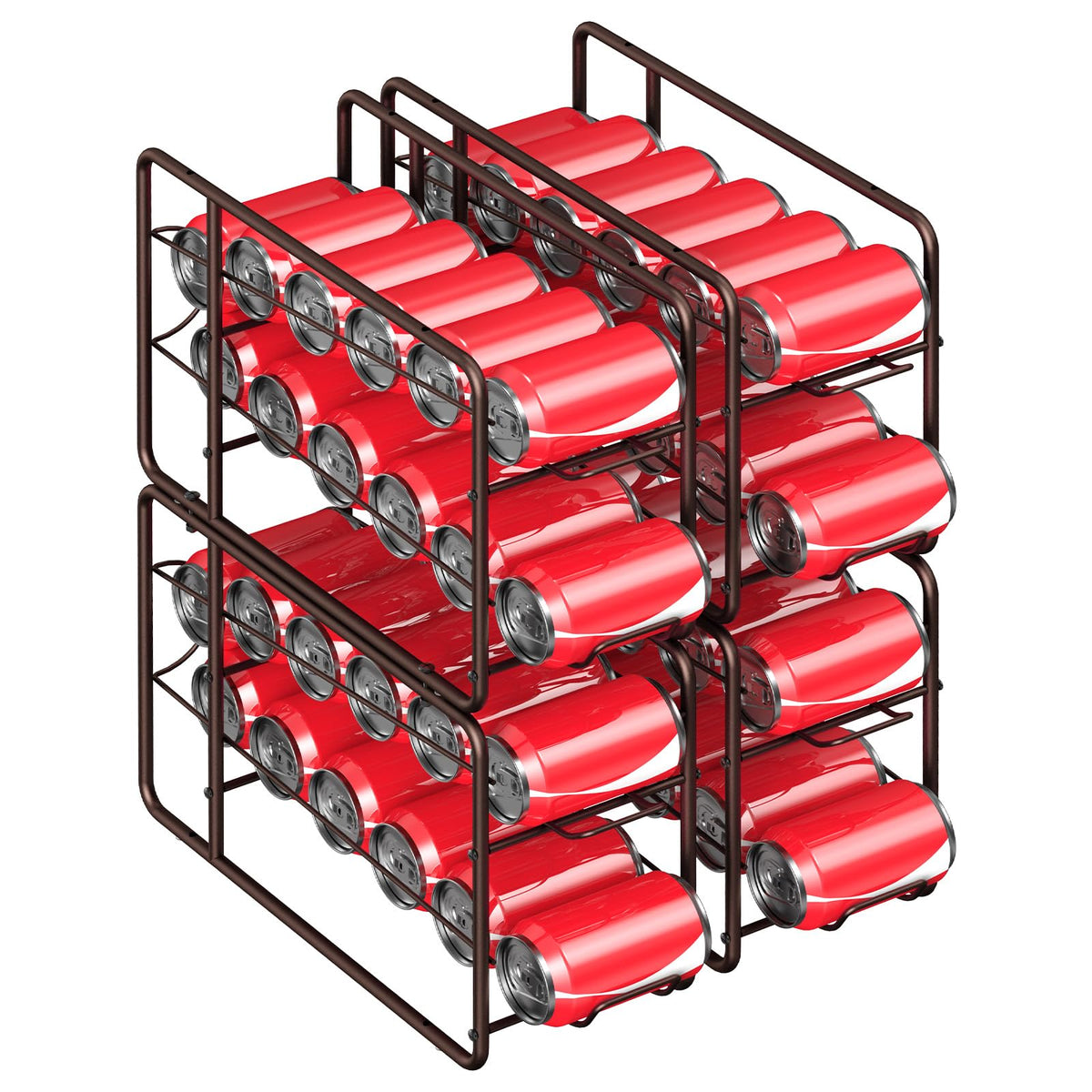 MOOACE easy-access can organizer helps maintain order in cabinet or pantry.