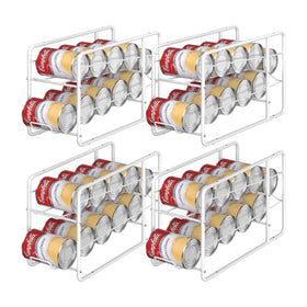 MOOACE four-pack can dispenser rack for organized pantry storage and easy access.