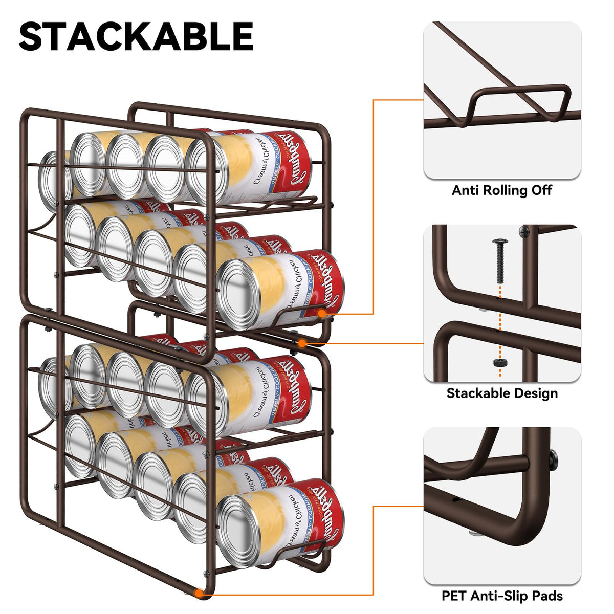 MOOACE sliding design lets you grab the bottom can while others shift forward.