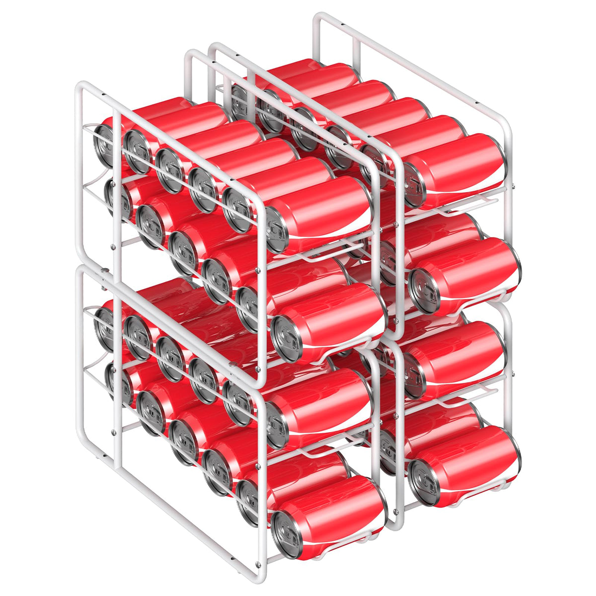 MOOACE four-pack rack stores standard cans for easy visibility and organization.
