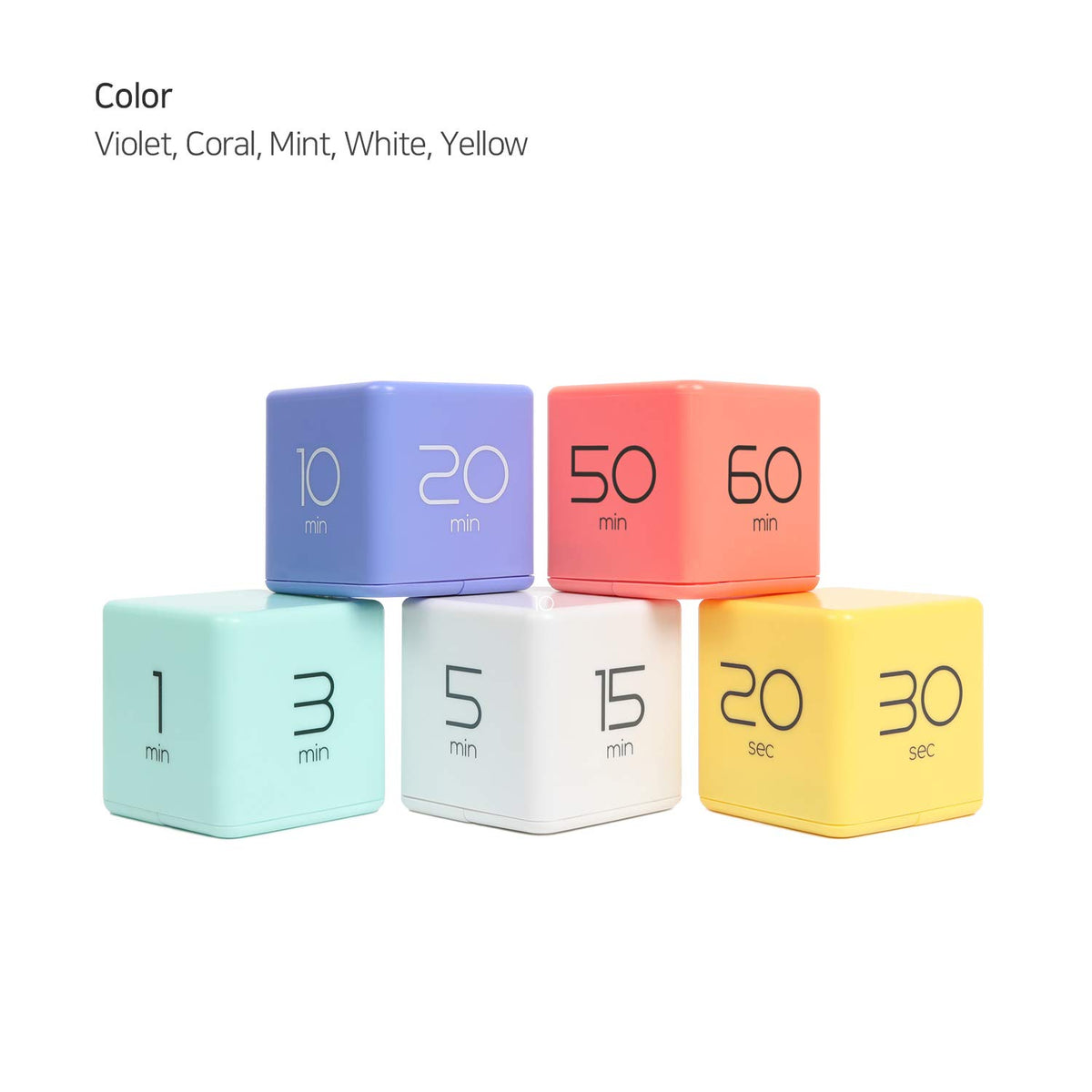 mooas Cube Timer Mint battery compartment indicates 2 AAA required